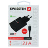 Swissten Smart IC Travel Charger 2x USB 2.1А with USB-C Cable 1.2 m