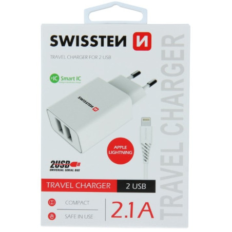 SWISSTEN SW-SET-2X2.1AWCLIH-WH