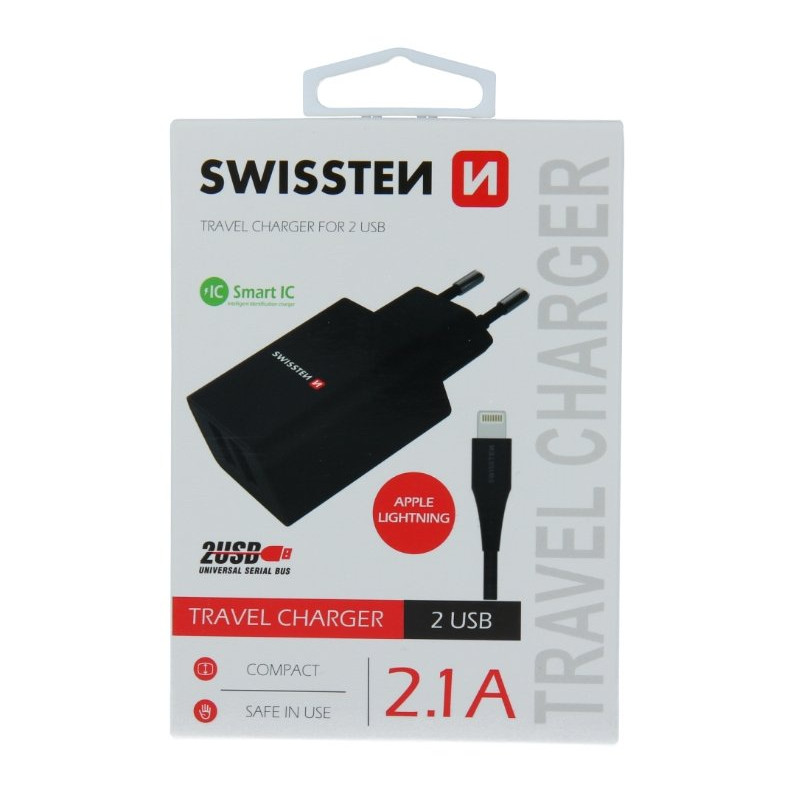 SWISSTEN SW-SET-2X2.1AWCLIH-BK
