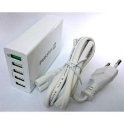 Swissten Qualcomm 3.0 QC Smart IC Premium Travel Charger USB 5x 2.1A  50W