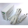 Swissten Qualcomm 3.0 QC Smart IC Premium Travel Charger USB 5x 2.1A  50W