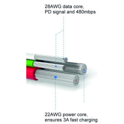 Swissten Textile Universal Micro USB Data and Charging Cable 1.2m