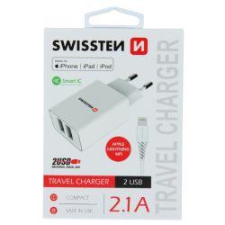 SWISSTEN SW-SET-2X2.1AWCLIH-MFI-WH