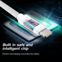 Swissten Textile Universal Quick Charge 3.1 USB-C to Lightning Data and Charging Cable 1.2m