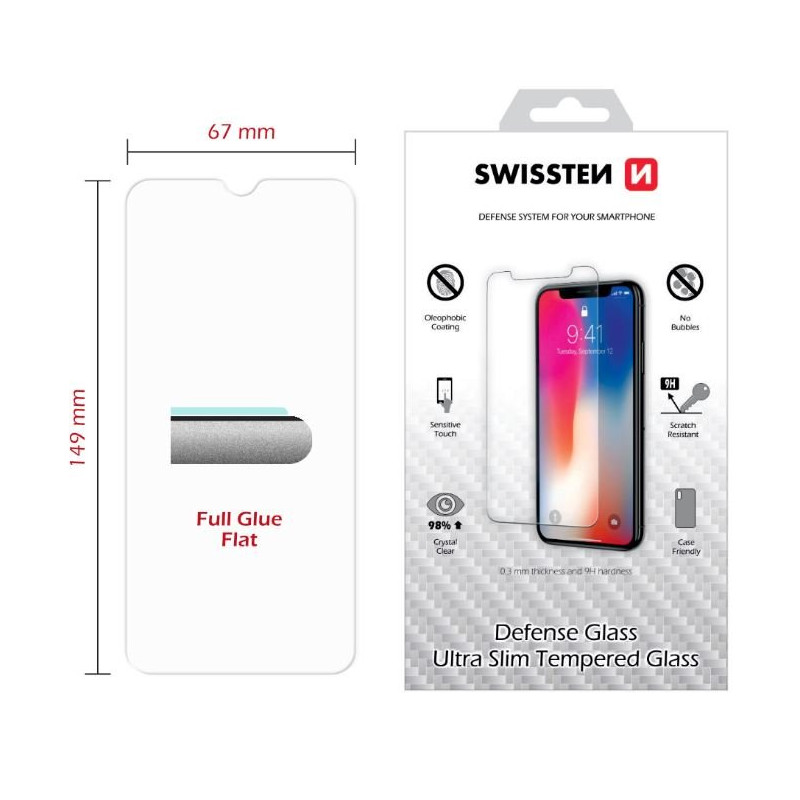 Swissten Ultra Slim Tempered Glass Premium 9H Screen Protector Huawei Y6p