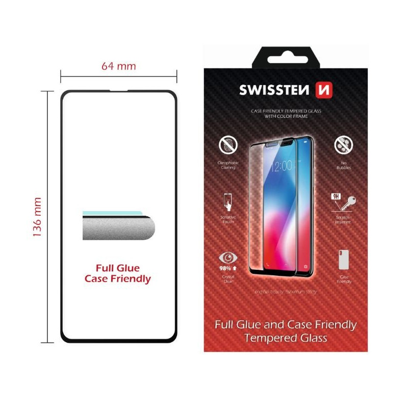 Swissten Full Face 5D Tempered Glass Samsung Galaxy S10E Black