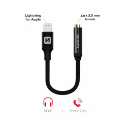 Swissten Lightning to Jack 3.5mm Audio Adapter for iPhone and iPad 15 cm