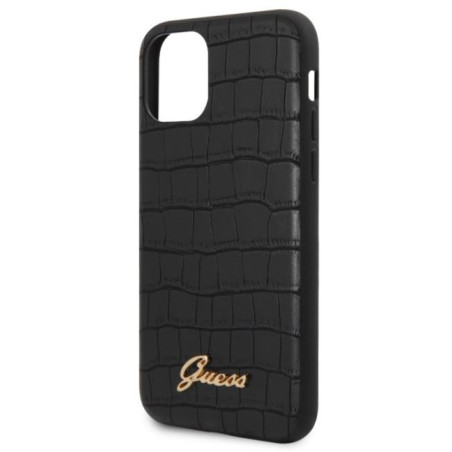 Guess  GUHCN61PCUMLCRBK Croco Cover for Apple iPhone 11 Black