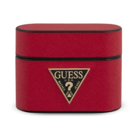 Guess GUACAPVSATMLRE Saffiano Headset Holder Bag For Airpods Pro Red