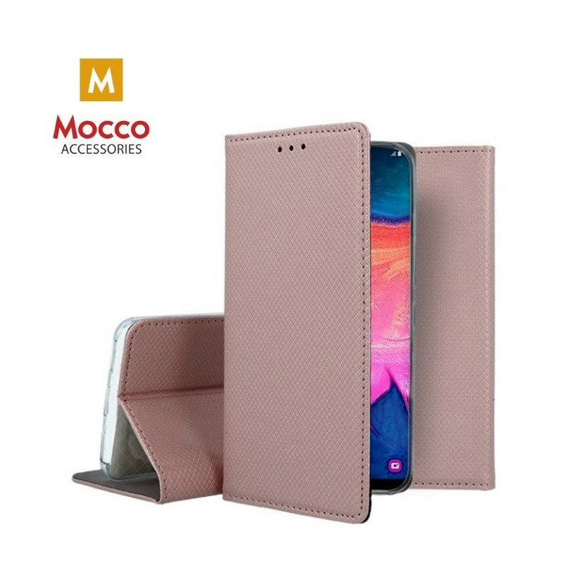 Mocco Smart Magnet Book Case For Apple iPhone 12 / iPhone 12 Pro / Rose-gold