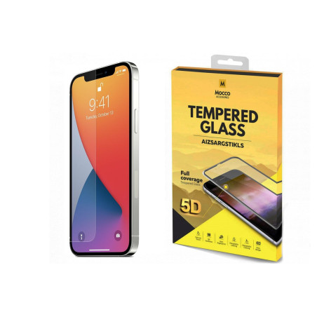 Mocco Full Glue Signature Edition Tempered Glass Full Coverage with Frame Apple iPhone 12 Pro Max Black