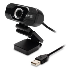 Savio CAK-01 Webcam Full HD 1080P with Microphone Black