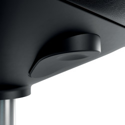 Leitz 65780095 saddle chair Padded seat Black Foam Castor wheels Metal