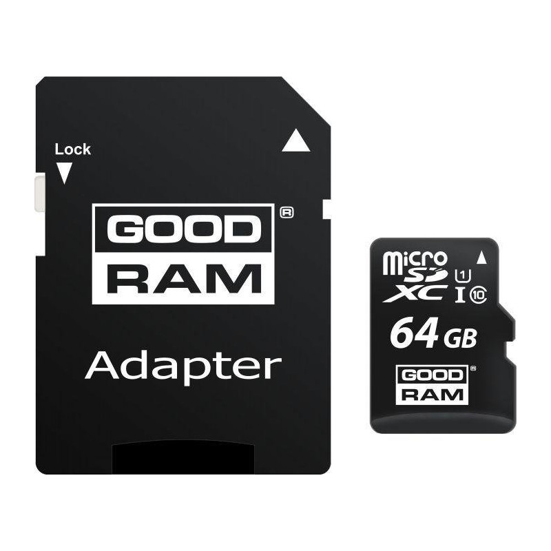 Goodram 64GB Micro SDHC U1-I Class 10 Memory Card with Adapter