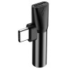 Baseus L41 90° USB-C/USB-C & 3.5mm Jack Adapter (Charge + Music)