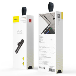 Baseus L41 90° USB-C/USB-C & 3.5mm Jack Adapter (Charge + Music)