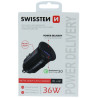 Swissten Metal Car Charger Adapter with Power Delivery USB-C + Quick Charge 3.0 / 36W For mobile phones and tablets