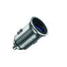 Swissten 36W Metal Car Charger Adapter with Power Delivery USB-C + Quick Charge 3.0 For mobile phones and tablets