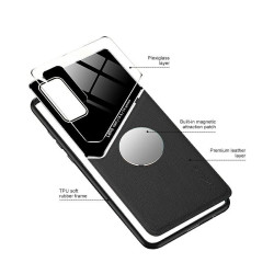 Mocco Lens Leather Back Case for Apple Iphone 12 Pro Max Black