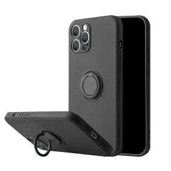 Mocco Pastel Ring Silicone Back Case for Xiaomi Redmi Note 9T Black