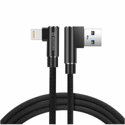 Swissten L Type Textile Universal Quick Charge 3.1 USB to Lightning Data and Charging Cable 1.2m