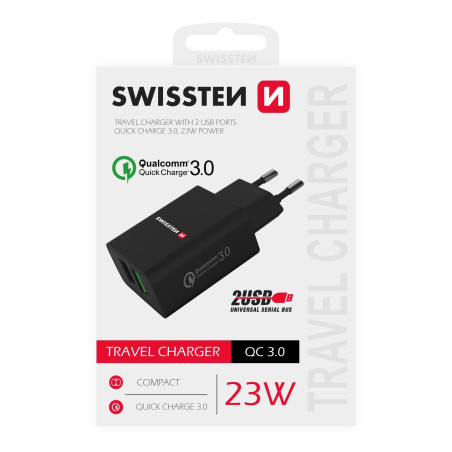 SWISSTEN SW-T-23W-QC30-BK