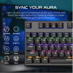 VERTUX Tactical Mechanical Gaming RGB Keyboard