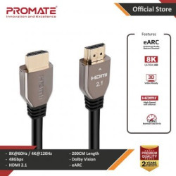 Promate PROLINK8K-200 Ultra HD / 8K HDR HDMI Cable 2m Gold