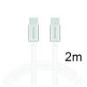Swissten Textile Universal Quick Charge 3.0 USB-C to USB-C Data and Charging Cable 2m