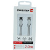 Swissten Textile Universal Quick Charge 3.0 USB-C to USB-C Data and Charging Cable 2m