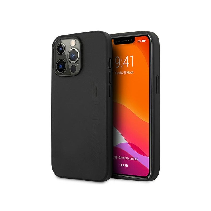 AMG AMHCP13XDOLBK Leather Back Case For Apple iPhone 13 Pro Max Black