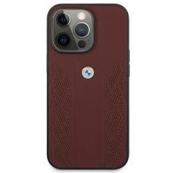 BMW BMHCP13LRSPPR Leather Back Case For Apple iPhone 13 / 13 Pro