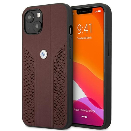 BMW BMHCP13SRSPPR Leather Back Case For Apple iPhone 13 Mini
