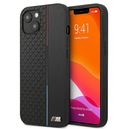 BMW M Collection BMHCP13STRTBK Leather Back Case For Apple iPhone 13 Mini
