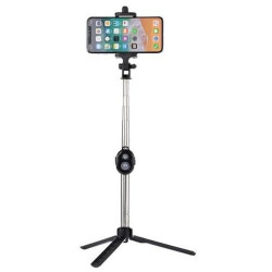 RoGer Selfie Stick + Tripod Stand with Bluetooth Remote Control