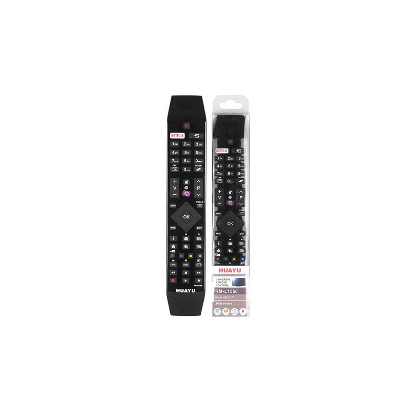 HQ LXP1389 TV remote control Vestel LCD/LED / RM-L1560 / Netflix / Black