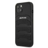 AMG AMHCP13SGSEBK Leather Debossed Lines Back Case For Apple iPhone 13 Mini Black