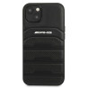 AMG AMHCP13SGSEBK Leather Debossed Lines Back Case For Apple iPhone 13 Mini Black