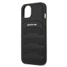 AMG AMHCP13SGSEBK Leather Debossed Lines Back Case For Apple iPhone 13 Mini Black