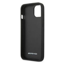AMG AMHCP13SGSEBK Leather Debossed Lines Back Case For Apple iPhone 13 Mini Black