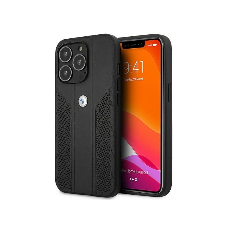 BMW BMHCP13LRSPPK Leather Back Case For Apple iPhone 13 / 13 Pro