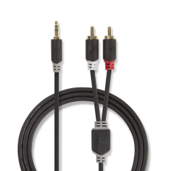 Nedis Aux Audio Cable 3.5 mm -  2x RCA 3m Black