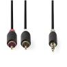 Nedis Aux Audio Cable 3.5 mm -  2x RCA 3m Black