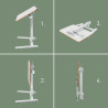 Leitz 65880001 stovimasis stalas Balta