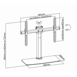 Nedis Universal LCD / LED / "32 - 65'' TV Holder (45kg max) Black