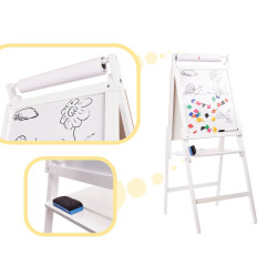 RoGer XXL Two-sided Chalk and Magnetic Wooden Board + Educational accessories