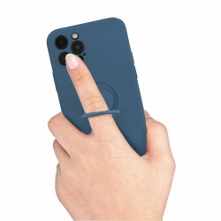 Mocco Pastel Ring Silicone Back Case for Samsung Galaxy S22 5G Blue