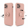 Mocco Pastel Ring Silicone Back Case for Samsung Galaxy S22 Ultra 5G Pink