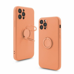 Mocco Pastel Ring Silicone Back Case for Samsung Galaxy S22 Plus 5G Orange