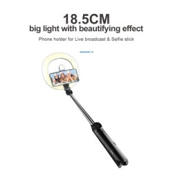 RoGer V14 Universal Tripod Stand for Selfie with LED Lamp